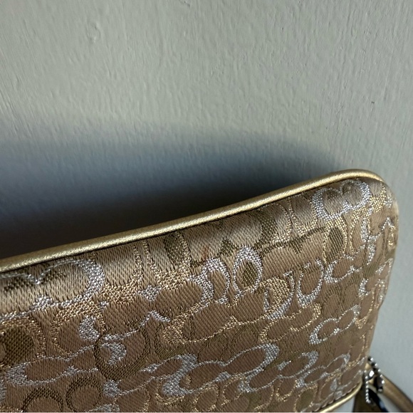 Coach metallic gold and silver wristlet small purse - Picture 7 of 7